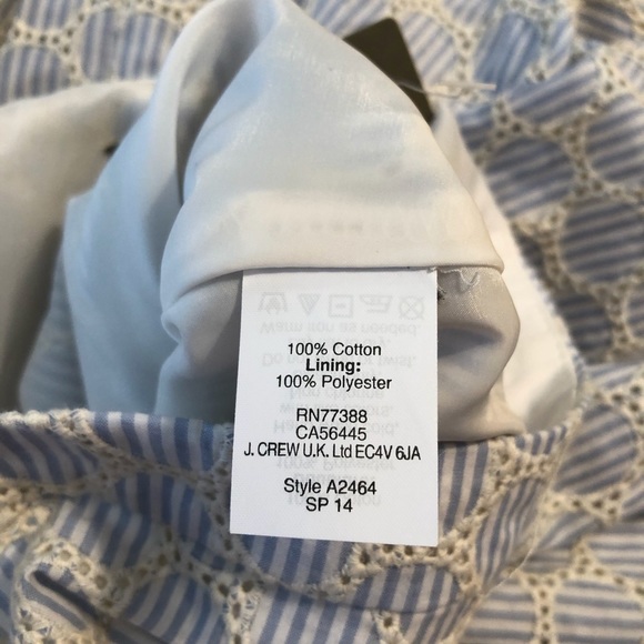 J.Crew striped eyelet lace yolked miniskirt NWT 2 - Picture 14 of 14